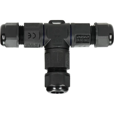 Afbeelding van Waterdichte kabelverbinder 3 aderig T splitter Snelkoppeling IP68 connector (Lasdoos/Kabeldoos/kabelmof)