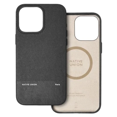 Afbeelding van Native Union (Re)Classic Hoesje MagSafe Compatibel met Ingebouwde Magneten Gemaakt van Gerecyclede en Plantaardige Materialen Ultraduurzaam Valbescherming tot 6ft / 1.8m voor iPhone 15 Pro Max (Zwart)