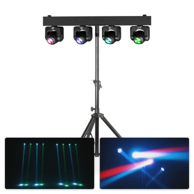 Afbeelding van BeamZ Panther Quatro Beam bar Set met moving head op statief 4