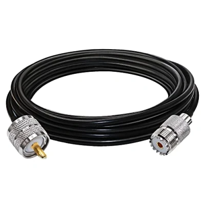Afbeelding van TUOLNK UHF aansluiting naar stekker verlengkabel SO239 RF coaxkabel RG58 PL259 verliesarme voor radio/CB radio/draadloze LAN apparaten kabel 5 m