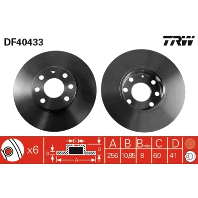 Afbeelding van Trw Remschijf DF4043