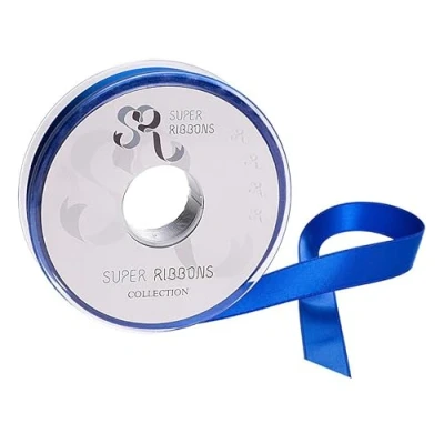 Afbeelding van SR SUPER RIBBONS®™ Volledige rol 6 mm dubbelzijdig satijnen lint, 20 meter op koningsblauw