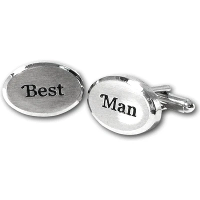 Afbeelding van Sophos Lifestyle Manchetknopen ovaal huwelijk &quot;Best Man&quot;