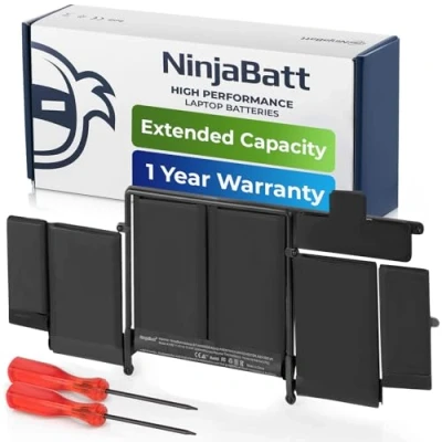 Afbeelding van NinjaBatt A1582 A1502 A1493 Accu voor Apple MacBook Pro Retina 13&quot; [Vroeg 2015 medio 2014 laat 2013] Hoge capaciteit [71,8Wh/11,43V]