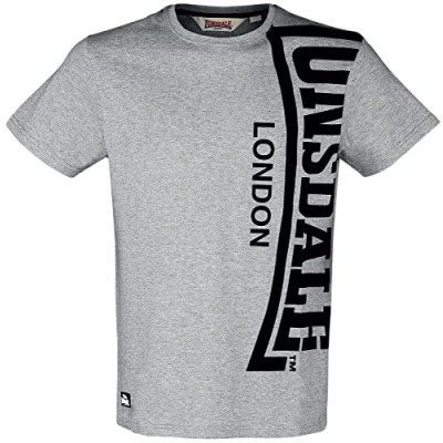 Afbeelding van Lonsdale Holyrood Tshirt print, Heren, Maat: Medium, Marl grey black