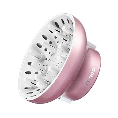 Afbeelding van Gihali Universele haardiffuser, sterk houdend, aanpasbaar voor haardroger met D 4,4 6,6 cm krullend of golvend haar (roségoud)…