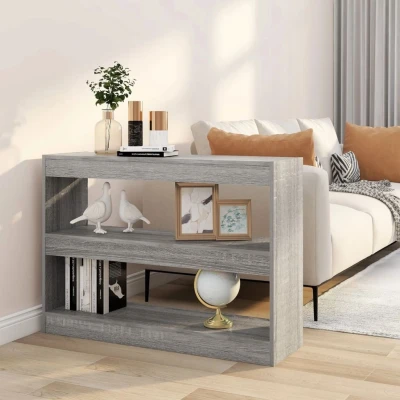 Afbeelding van Boekenkast/kamerscherm 100x30x72 cm grijs sonoma eikenkleurig