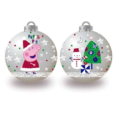 Afbeelding van Kerstbal Peppa Pig Cosy corner Ziverachtig 10 Stuks Plastic (Ø 6 cm)