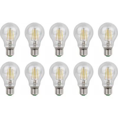 Afbeelding van Gloeilamp E27 A60 10 stuks LED 6W=60W traditioneel licht 700 Lumen daglichtwit 6500K