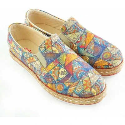 Afbeelding van GOBY Afrikan Tegels Ballerinas Flats Hoge kwaliteit Handmade Meisjesprint Maat 42