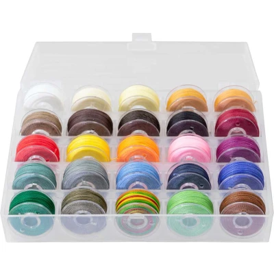 Afbeelding van Set Waxkoord Polyester (0.55 mm) Mix Color (25 x 10 meter)