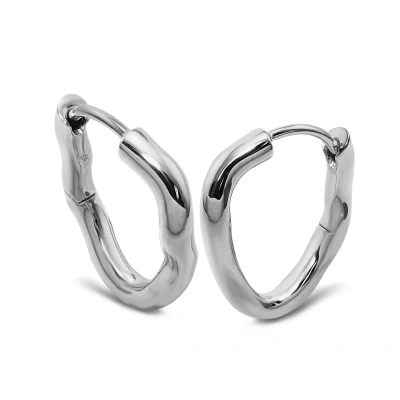 Afbeelding van Jwls4u Earparty Oorringen Twist Zilver JE045S