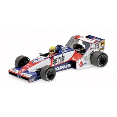 Afbeelding van Toleman Hart TG183B, Senna, 2nd Brazilian GP1984, Dirty Version 1:43 Minichamps
