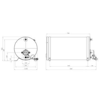 Afbeelding van Albin Pump Scheepsboiler RVS 60 Liter 230V