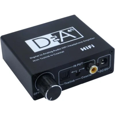 Afbeelding van Digitaal naar analoog audio converter (DAC) met hoofdtelefoon versterker
