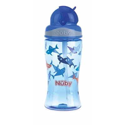 Afbeelding van Nuby Flip It drinkbeker van Tritan, 360 ml, blauw, 3 jaar, blauw