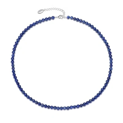 Afbeelding van Philip Jones Lapis Mini kralen edelsteen ketting, Lapis, lazuli