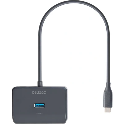 Afbeelding van Deltaco USBC HUB203 USB C Hub 4 x A 5 Gbit/s Zwart