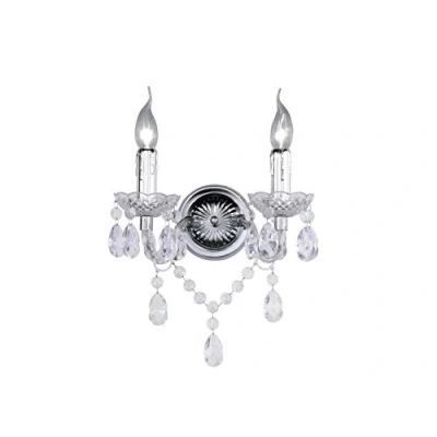 Afbeelding van REALITY LÃœSTER Wandlamp Chroom excl. 2x E14 Behang Transparent