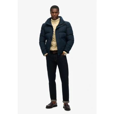 Afbeelding van Superdry Mannen Everest Korte Pufferjas Blauw Grootte: S