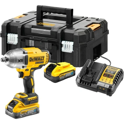 Afbeelding van DeWalt DCF900H2T QW 18V XR Brushless 1/2&quot; Heavy Duty Slagmoersleutel frictiering 2x 5.0Ah POWERSTACK accu in TSTAK koffer