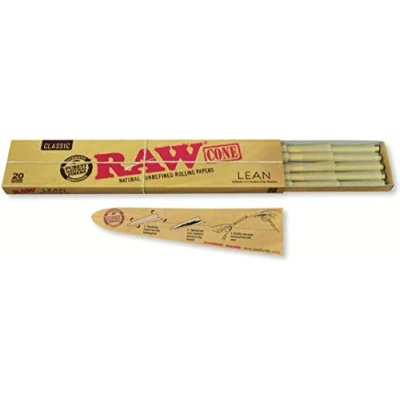 Afbeelding van RAW Classic Natural Unrefined Pre Ballet Cones 20 kegels per verpakking Lean Size by