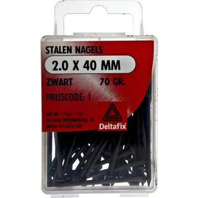 Afbeelding van Deltafix stalen nagel profi geblauwd 2.0 x 40 mm 70 gr.