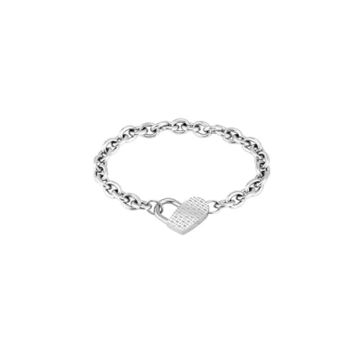 Afbeelding van BOSS SS Chain Bracelet WITH Stamped Monogram Heart Armband, Dames, Maat: One Size, Sliver