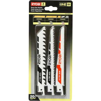 Afbeelding van Ryobi RAK3RBWM 3 delig Reciprozaagbladen 5132002813