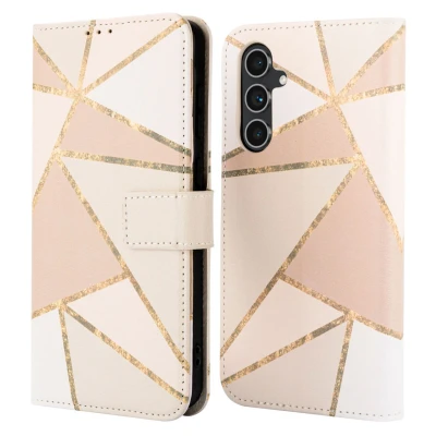 Afbeelding van imoshion Hoesje Geschikt voor Samsung Galaxy A54 (5G) Design Bookcase smartphone Beige Graphic