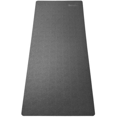 Afbeelding van Skandika vloerbeschermingsmat voor hometrainers en trilplaten Vloerbeschermingsmatten Made in Germany Multifunctionele mat, sport fitness, geurloos, anti slip, stootvast, waterafstotend 200 x 90 0.7 cm (L B H) zwart
