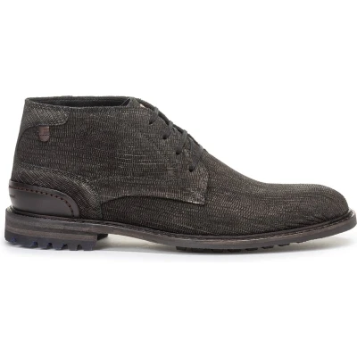 Afbeelding van Floris van Bommel CREPI 11.28 Heren sneakersHeren veterschoenVrije tijd half hoog Kleur: Zwart Maat: 40.5