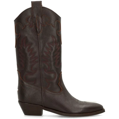 Afbeelding van Sacha leren cowboylaarzen bruin