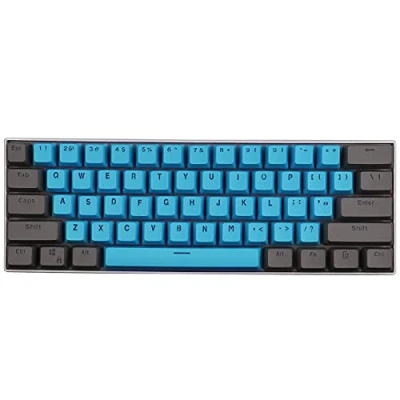 Afbeelding van Keycaps, 61 toetsen, PBT achtergrondverlichting, tweekleurig, mechanische toetsenbordtoetsen, voor Ducky Keyboard / GH60 RK61 ALT61 Annie Poker Keys (alleen verkopen keycaps)