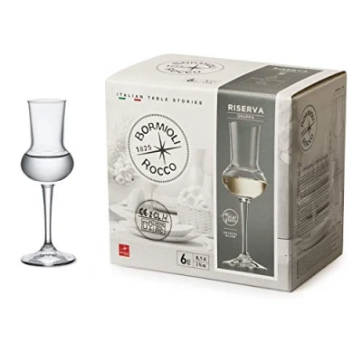 Afbeelding van Bormioli Rocco 166180 Riserva grappakelch, 80 ml, glas, transparant, 6 stuks