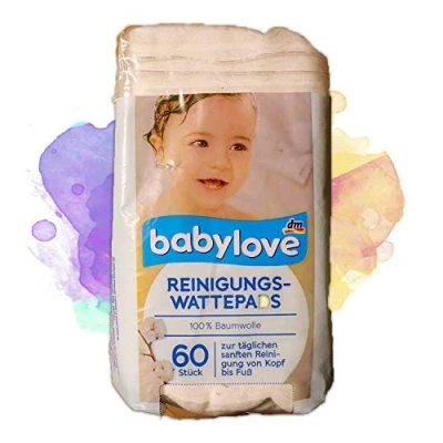 Afbeelding van Babylove Reiniging wattenpads, 4 stuks (4 x 60 stuks)