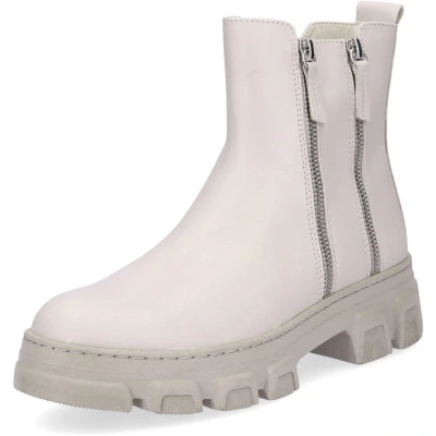 Afbeelding van Tamaris Enkellaarsjes met plateauzool, Dames, Maat: 41, Pale grey Hoogwaardig imitatieleer