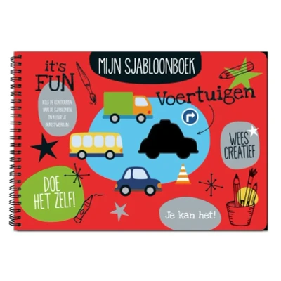 Afbeelding van Interstat Boek Mijn Sjabloonboek Voertuigen
