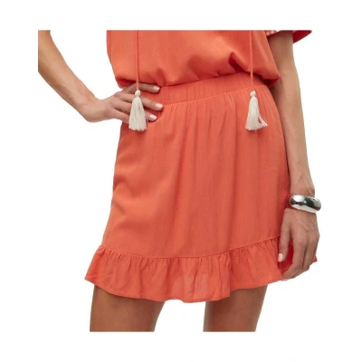 Afbeelding van VERO MODA high waist loose fit short VMSVELLA brique