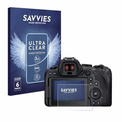 Afbeelding van Savvies (6 Stuks) Schermbeschermer voor Canon EOS R6 Mark II Screen Protector Ultra Transparant