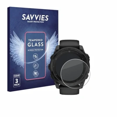 Afbeelding van Savvies Panzerglas Displayschutz 9H Schutzglas Glas Klar Transparent, Smartwatch beschermfolie, Transparant