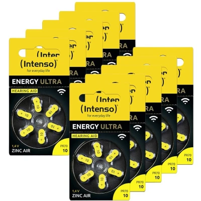Afbeelding van Intenso Batterij voor hoortoestel PR70 10 1.45 V 60 stuk(s) 86 mAh Zink lucht 7504416MP