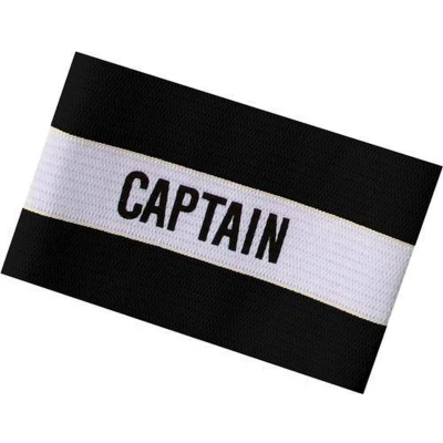 Afbeelding van Aanvoerdersband Captain Zwart/Wit Senior