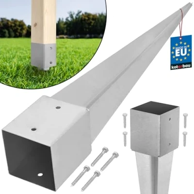 Afbeelding van KOTARBAU® Inslagbodemhuls 121 x mm lengte 750 paaldrager thermisch verzinkt inslaghuls voor vierkante houten palen grondanker anker staal grondankers