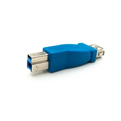 Afbeelding van SYSTEM S USB 3.0 adapter type B stekker naar A bus kabel in blauw