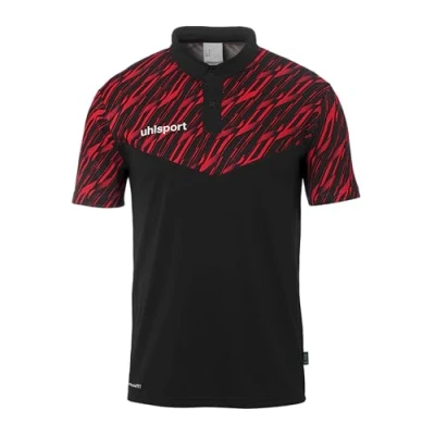 Afbeelding van uhlsport Progressive 28 Poloshirt, Maat: Small, Schwarz rot