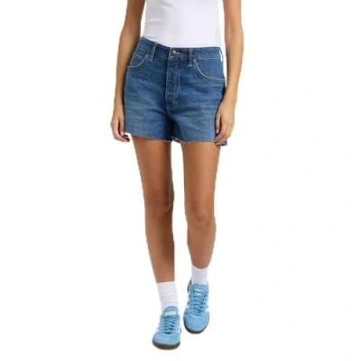 Afbeelding van Lee Loose Slouch Jeansshort, Dames, Maat: 31, Ocean dive