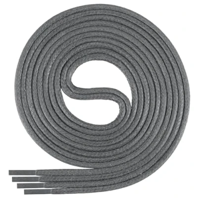 Afbeelding van Di Ficchiano SW 03 grey 80 gewaxte ronde veters, vetersluiting, diameter 2 4 mm, voor zakelijke schoenen, kostuumschoenen en leren schoenen