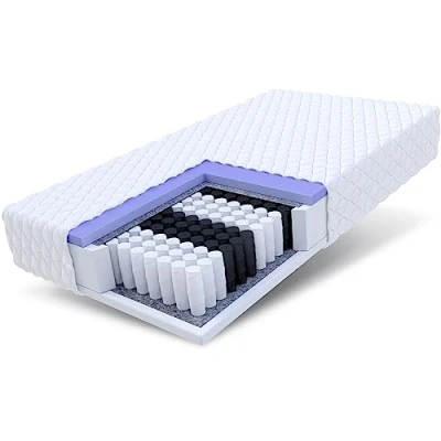 Afbeelding van FDM Mariner matras 180x200 cm pocketvering kernhoogte 23 hardheidsgraad H2 H3 7 ligzones Oeko Tex geschikt voor mensen met een allergie Jersey tijk wasbaar
