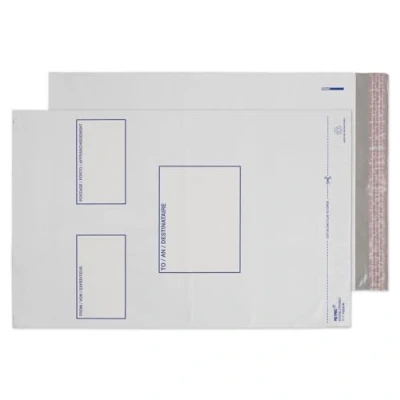 Afbeelding van Blake Puur Verpakking C3+ 430x330 mm Polypost Polytheen Mailing Bag Enveloppen Peel &amp; Seal (PE64/W/100) Wit Pack van 100